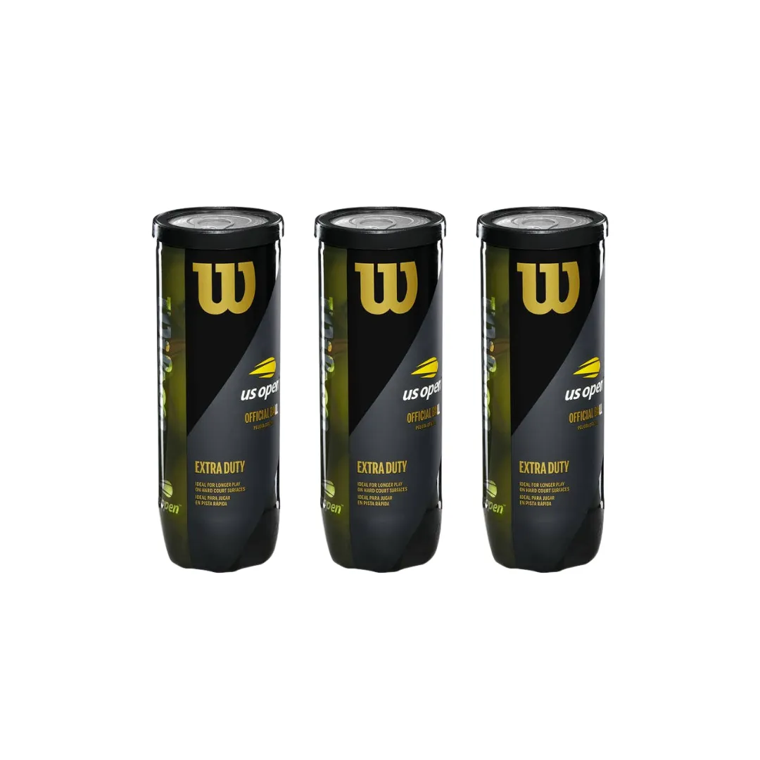 Wilson US Open Tennis Balls (3 Cans Bundle)
