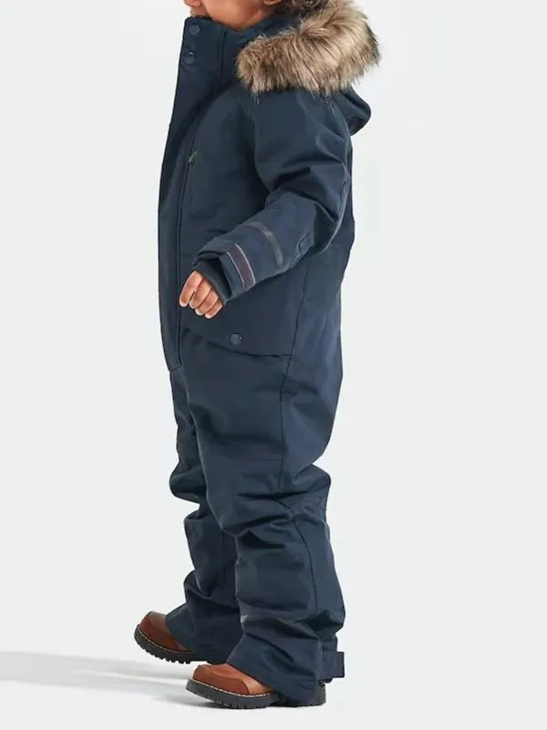 Windproof Waterproof Thickened Luminous Children's One-piece Ski Suit Boys' And Girls' Cotton-padded Clothes