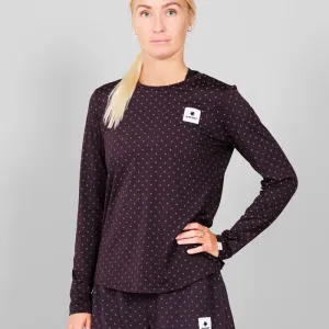 Women Polka Pace Long Sleeve | Reflective Purple