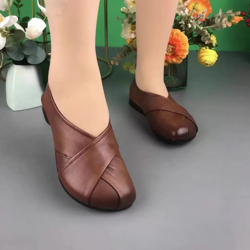 Women's Beef Tendon Bottom Comfortable Mom Flat Women's Shoes