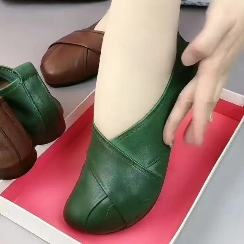 Women's Beef Tendon Bottom Comfortable Mom Flat Women's Shoes