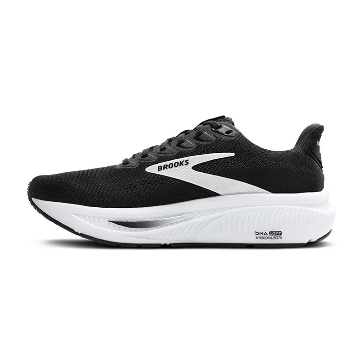 Women's Brooks Ghost 17 Wide 1204311D090 Color:  Black/Grey/White