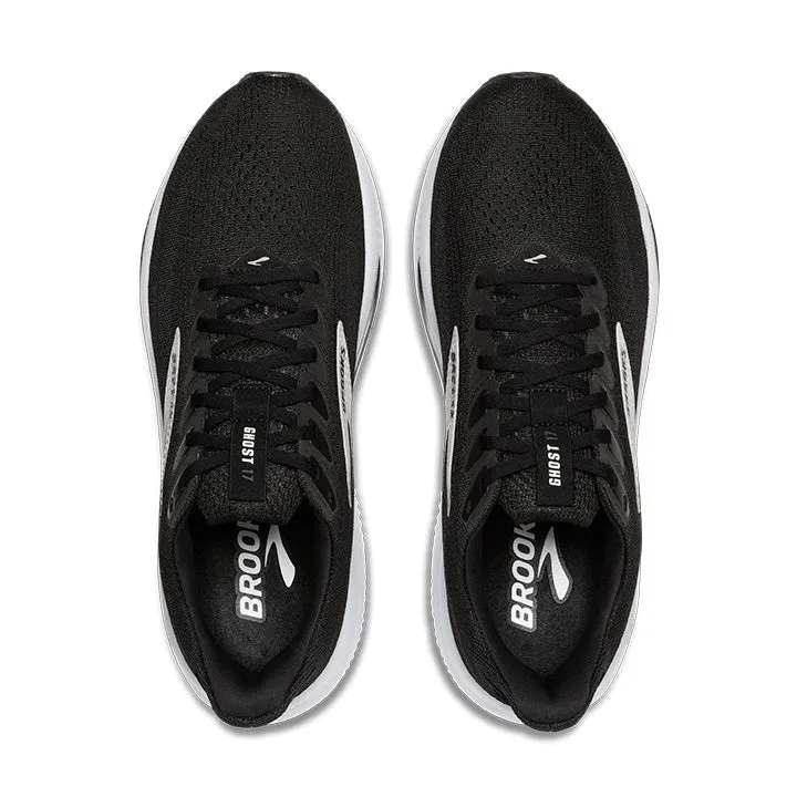 Women's Brooks Ghost 17 Wide 1204311D090 Color:  Black/Grey/White