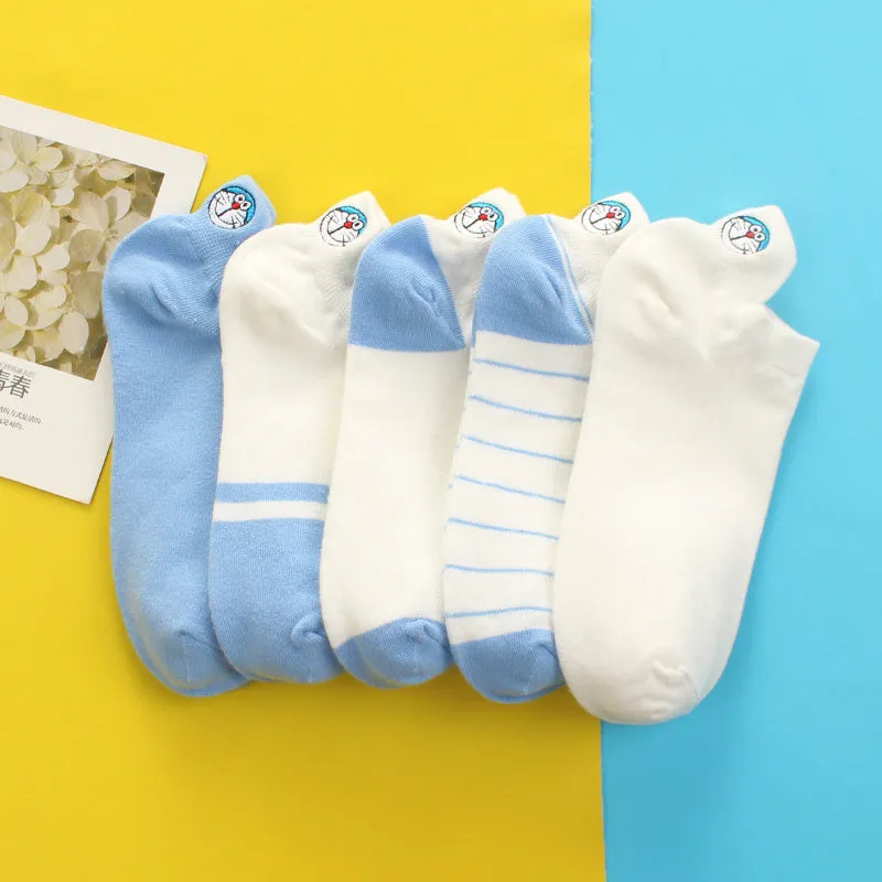 Women's Striped Low-Cut Cotton Socks Korean Version
