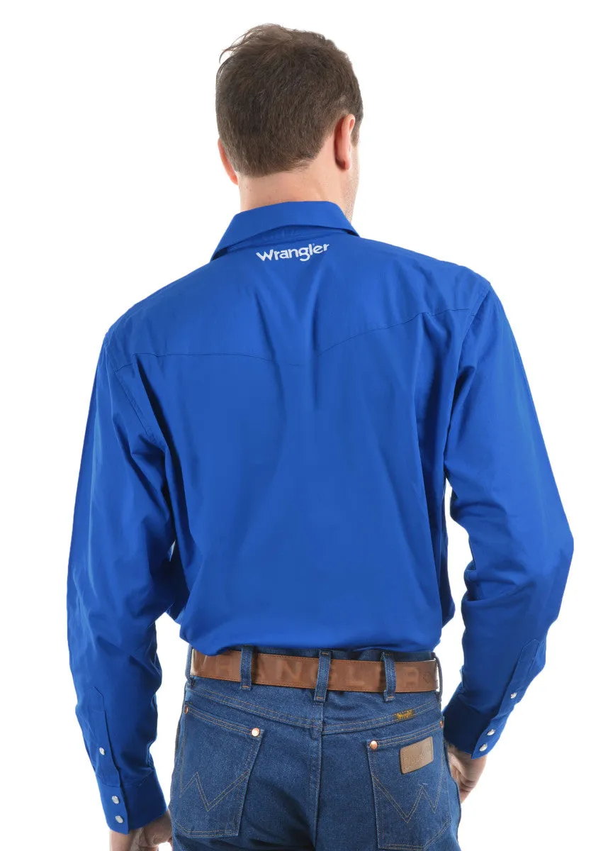 Wrangler Logo Rodeo Long Sleeve Drill Shirt