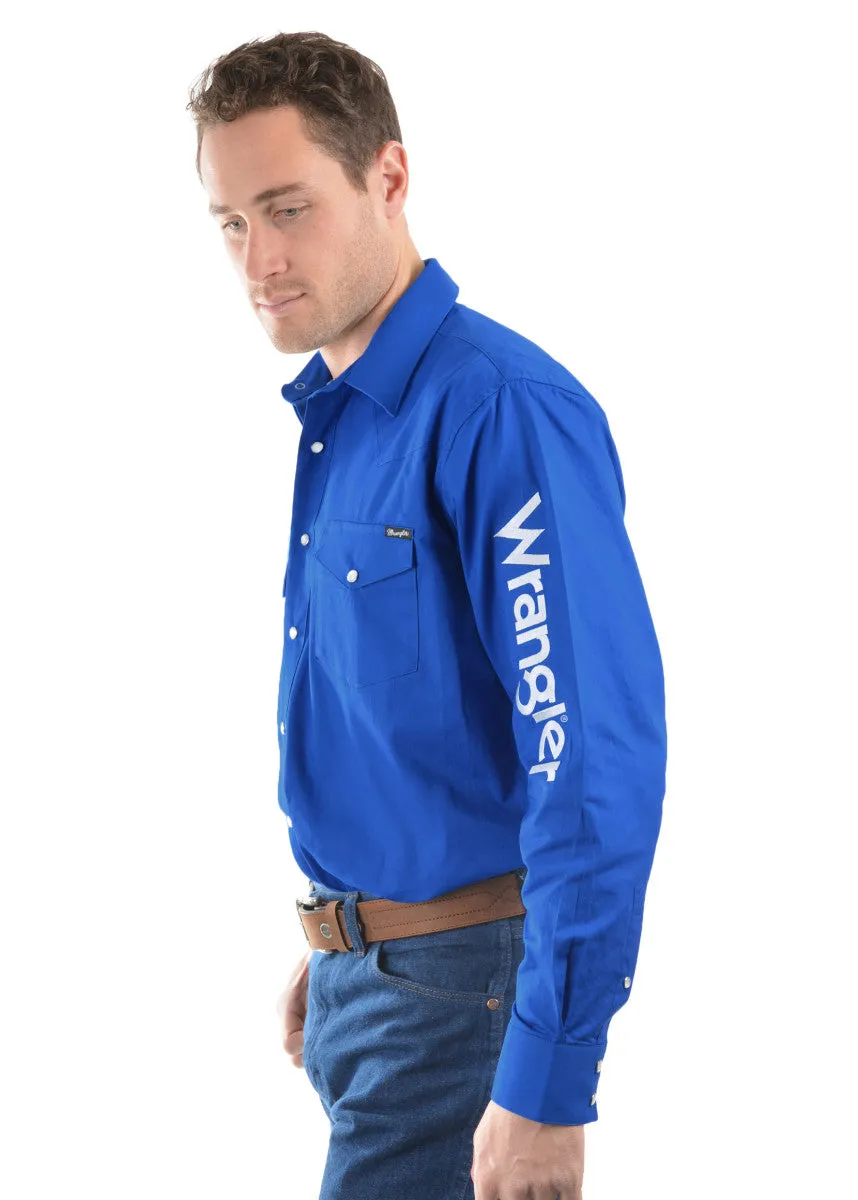 Wrangler Logo Rodeo Long Sleeve Drill Shirt