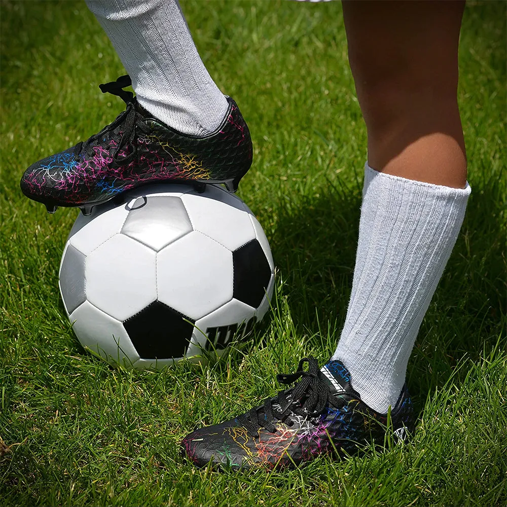 Zodiac Junior Firm Ground Soccer Cleats - Black