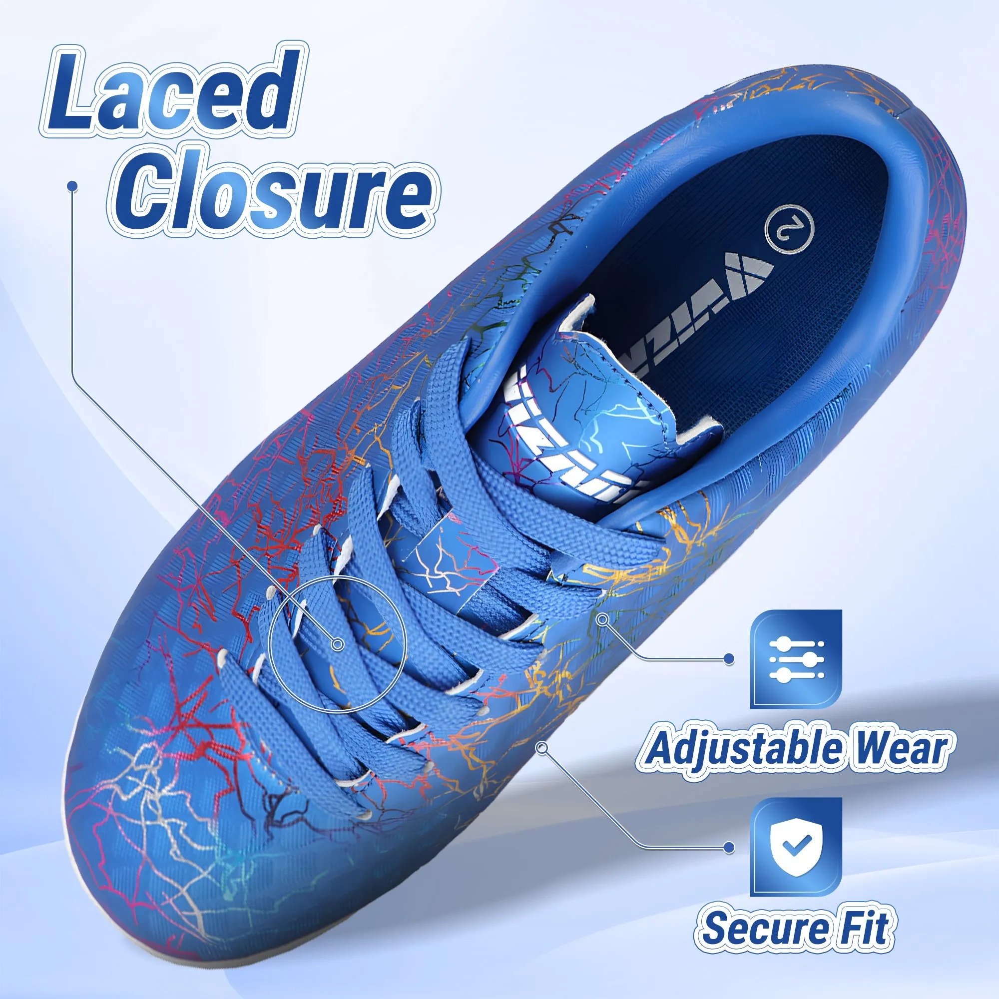 Zodiac Junior Indoor Soccer Shoes-Blue